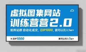 虚拟图集网站训练营2.0,矩阵站群自动化成交,日IP1000,就可以月入1w+-虚拟资源库