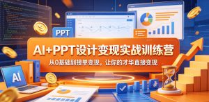 AI+PPT设计变现实战训练营,从0基础到接单变现,让你的才华直接变现-虚拟资源库