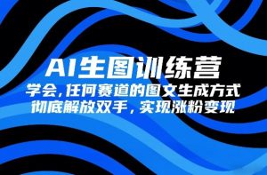 AI生图训练营，学会任何赛道的图文生成方式，彻底解放双手，实现涨粉变现-虚拟资源库