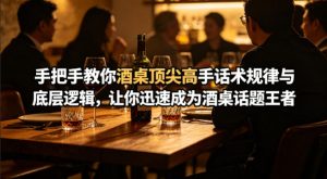 付费文章:手把手教你酒桌顶尖高手话术规律与底层逻辑,让你迅速成为酒桌话题王者(二十年全网独家经验分享)-虚拟资源库