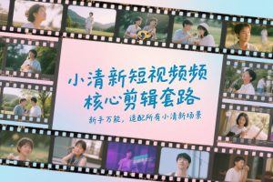 小清新短视频核心剪辑套路,新手万能,适配所有小清新场景-虚拟资源库