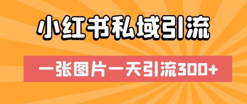 小红书私域引流,一张图片一天引流300+【揭秘】-虚拟资源库