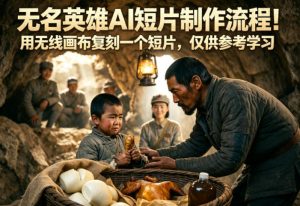无名英雄AI短片制作流程！用无线画布复刻一个短片，仅供参考学习-虚拟资源库