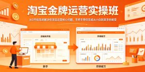 淘宝金牌运营实操班,从0开始系统解决你淘宝运营核心问题,手把手带你完成从小白到高手的蜕变-虚拟资源库