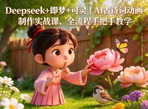 Deepseek+即梦+可灵|AI古诗词动画制作实战课,全流程手把手教学-虚拟资源库