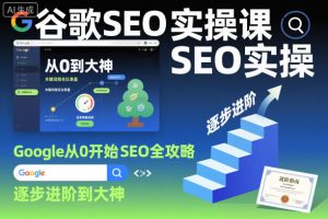 谷歌SEO实操课,Google从0开始SEO全攻略,逐步进阶到大神(更新26年)-虚拟资源库