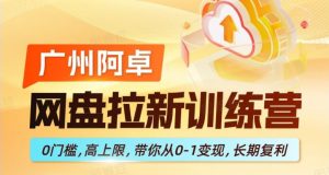 网盘拉新训练营,0门槛,高上限,带你从0-1变现,长期复利-虚拟资源库