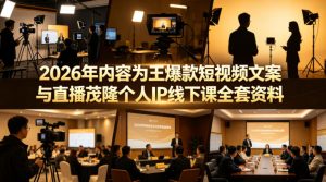 2026年内容为王爆款短视频文案与直播茂隆个人IP线下课全套资料(价值4980)-虚拟资源库
