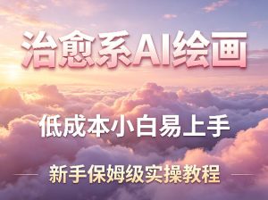 治愈系AI绘画提示词项目,低成本小白易上手,每天10分钟,新手保姆级实操教程-虚拟资源库