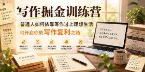 写作掘金训练营,普通人如何依靠写作过上理想生活,可开启你的写作复利之路(更新6月)-虚拟资源库