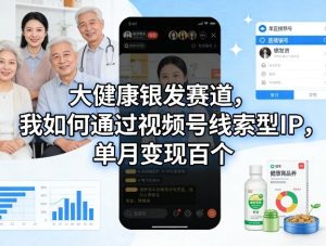 大健康银发赛道，我如何通过视频号线索型IP，单月变现百个-虚拟资源库