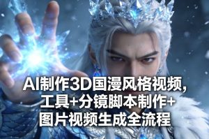 AI制作3D国漫风格视频,工具+分镜脚本制作+图片视频生成全流程-虚拟资源库