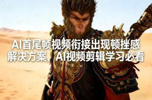 AI首尾帧视频衔接出现顿挫感解决方案，AI视频剪辑学习必看-虚拟资源库