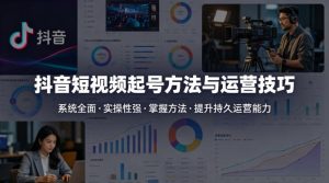 抖音短视频起号方法和运营技巧，内容系统全面实操性强，掌握起号方法，提升账号持久运营能力-虚拟资源库