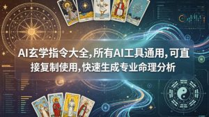 AI玄学指令大全，所有AI工具通用，可直接复制使用，快速生成专业命理分析-虚拟资源库