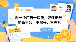 看一个广告一块钱,好评无数的新平台,不黑号,不养机,一部手机一天撸几十,可矩阵【揭秘】-虚拟资源库