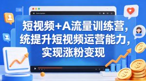 短视频+AI流量训练营,统提升短视频运营能力,实现涨粉变现-虚拟资源库