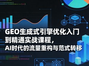 GEO生成式引擎优化入门到精通实战课程,AI时代的流量重构与范式转移-虚拟资源库