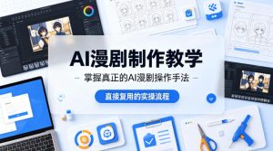 AI漫剧制作教学，带你掌握真正的AI漫剧操作手法，直接复用的实操流程-虚拟资源库