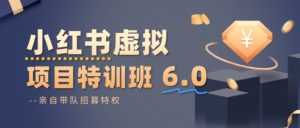 小红书虚拟项目特训课8.0,帮你从0到1打造稳定盈利的店铺,抓住流量红利(更新3月)-虚拟资源库