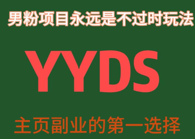 YYDS男粉项目永远是不过时玩法，主业副业的第一选择【揭秘】-虚拟资源库
