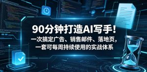 90分钟打造AI写手!一次搞定广告、销售邮件、落地页,一套可每周持续使用的实战体系【原创双语字幕】-虚拟资源库