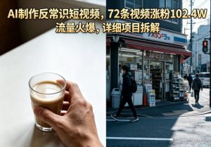 AI制作反常识短视频,72条视频涨粉102.4W,流量火爆,详细项目拆解-虚拟资源库