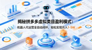 揭秘拼多多虚拟类目盈利模式:机器人代运营全自动闭环,轻松实现月入1-5W-虚拟资源库