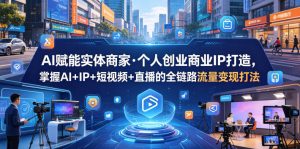 AI赋能实体商家·个人创业商业IP打造,掌握AI+IP+短视频+直播的全链路流量变现打法-虚拟资源库