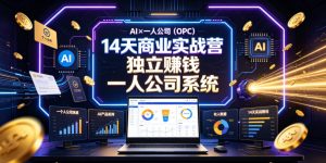 AI×一人公司(OPC)14天商业实战营,用AI帮你搭建一个属于你自己的、能独立賺钱的一人公司系统-虚拟资源库