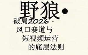 野狼团队·多平台实操运营课,覆盖AI口播、服装、好物、漫剪等热门玩法(更新4月)-虚拟资源库