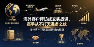海外客户拜访成交实战课,高手从不打无准备之仗,海外客户拜访业绩倍增的秘籍-虚拟资源库