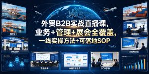 外贸B2B实战直播课,业务+管理+展会全覆盖,一线实操方法+可落地SOP-虚拟资源库