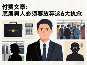付费文章:底层男人必须要放弃这6大执念-虚拟资源库