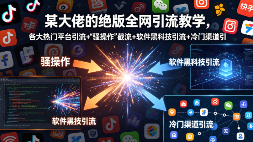 图片[1]-某大佬的绝版全网引流教学，各大热门平台引流+”骚操作”截流+软件黑科技引流+冷门渠道引流等-虚拟资源库
