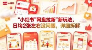 小红书【网盘拉新】新玩法,日均2张左右没问题,详细拆解-虚拟资源库