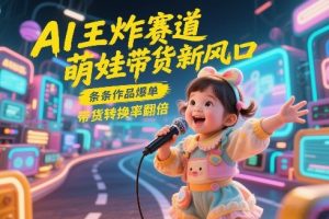 AI王炸赛道，萌娃带货新风口，条条作品爆单，带货转换率翻倍，核心逻辑拆解-虚拟资源库