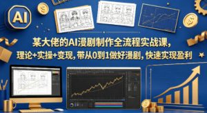 某大佬的AI漫剧制作全流程实战课，理论+实操+变现，带从0到1做好漫剧，快速实现盈利-虚拟资源库