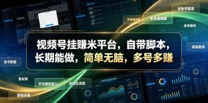 视频号挂賺米平台，自带脚本，长期能做，简单无脑，多号多賺【揭秘】-虚拟资源库