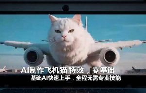 AI制作飞机猫特效,零基础AI快速上手,全程无需专业技能-虚拟资源库