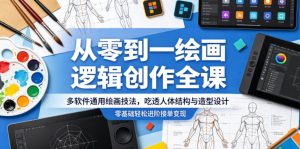 从零到一绘画逻辑创作全课,多软件通用绘画技法,吃透人体结构与造型设计,零基础轻松进阶接单变现-虚拟资源库