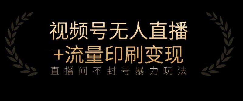 全网首发视频号不封号无人直播暴利玩法+流量印刷机变现,日入1000+【揭秘】-虚拟资源库