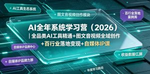 AI全年系统学习营（2026）｜全品类AI工具精通+图文音视频全域创作+百行业落地变现+自媒体IP打造年度进阶大课-虚拟资源库