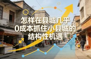 付费文章:怎样在县城几乎0成本抓住小县城的结构性机遇-虚拟资源库