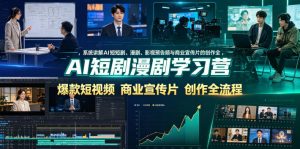 AI短剧漫剧学习营，系统讲解AI短剧、漫剧、影视预告片、爆款短视频与商业宣传片的创作全流程-虚拟资源库