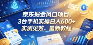京东掘金风口项目,3台手机实操日入600+,实测见效,最新教程【揭秘】-虚拟资源库