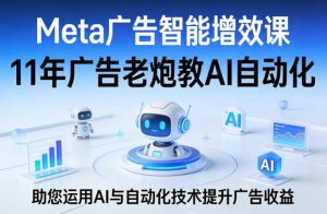 Meta广告智能增效课，11年广告老炮教AI自动化，助您运用AI与自动化技术提升广告收益-虚拟资源库