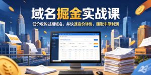 域名交易掘金实战课,低价收购过期域名,并快速高价转售,賺取丰厚利润【原创双语字幕】-虚拟资源库