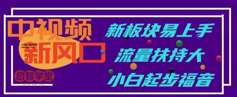 中视频新风口，新板块易上手，流量扶持大，小白起步福音【揭秘】-虚拟资源库