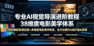 专业AI视觉导演进阶教程，38种爆款影视运镜+多维度电影美学体系，全方位提升AI成片高级感与镜头质感-虚拟资源库